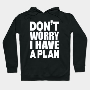 Don't worry I have a plan Hoodie
